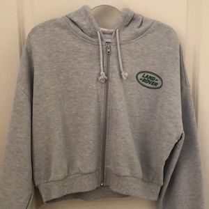 From PacSun; LAND ROVER collection, short hoodie fleece- never used- without tag